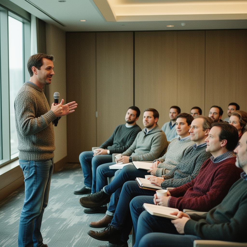 Andy Mason teaching at the Heaven in Business conference